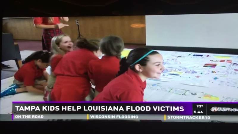 A WTSP On the Road segment, Tampa kids help Louisiana flood victims.